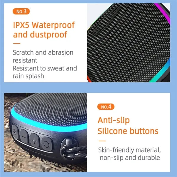 Portable BT5.3 RGB Wireless Speaker