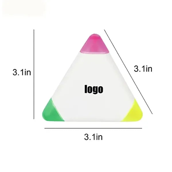 3-In-1 Portable Triangle Three-Color Highlighter Marker Pen