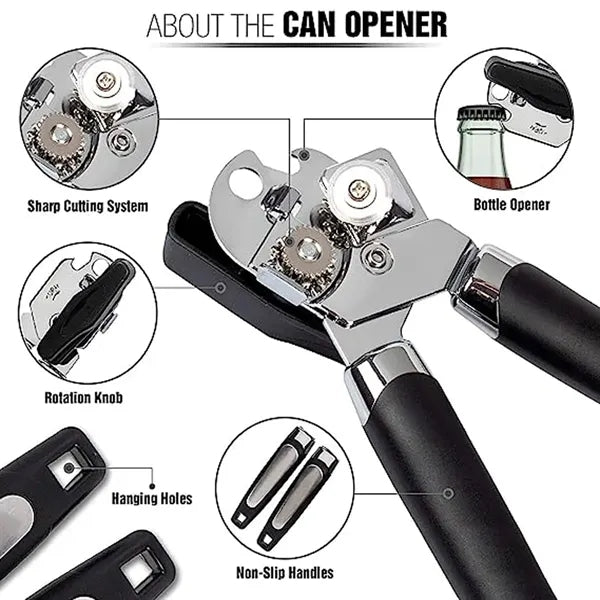 Handheld Strong Heavy Duty Stainless Steel Can Opener
