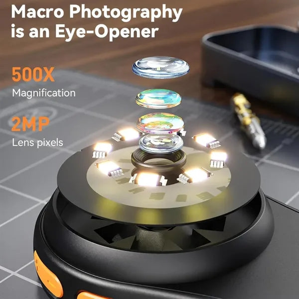 500x Magnification 200w Pixel Macro Microscope