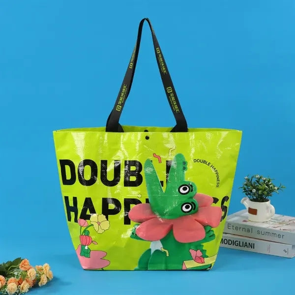 Full Color PP Shopping Tote Bag Gusset