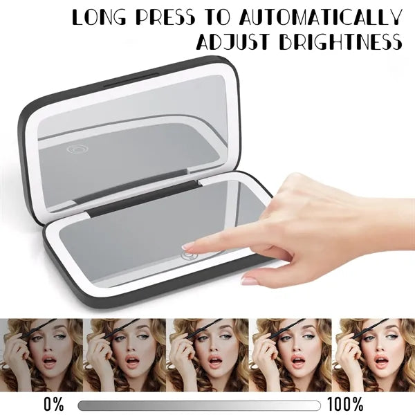 USB Rechargeable Handheld LED Makeup Mirror