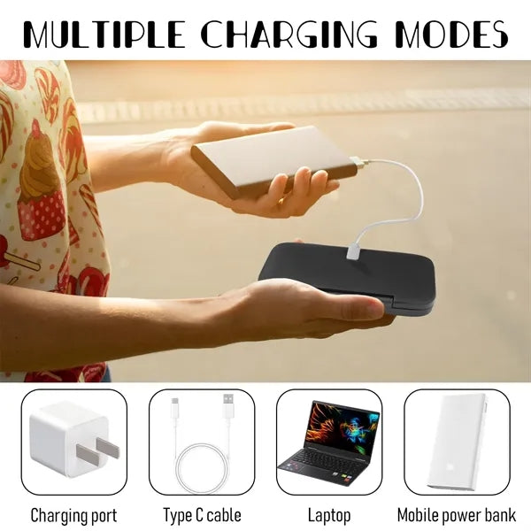 USB Rechargeable Handheld LED Makeup Mirror