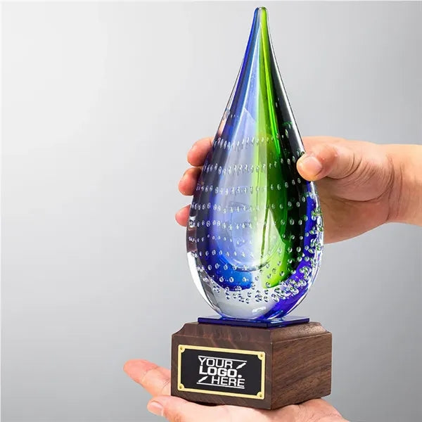 Wooden Crystal Glass Trophy Award