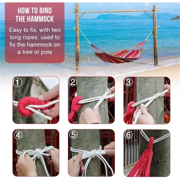 Double 2 Person Canvas Camp Hammock