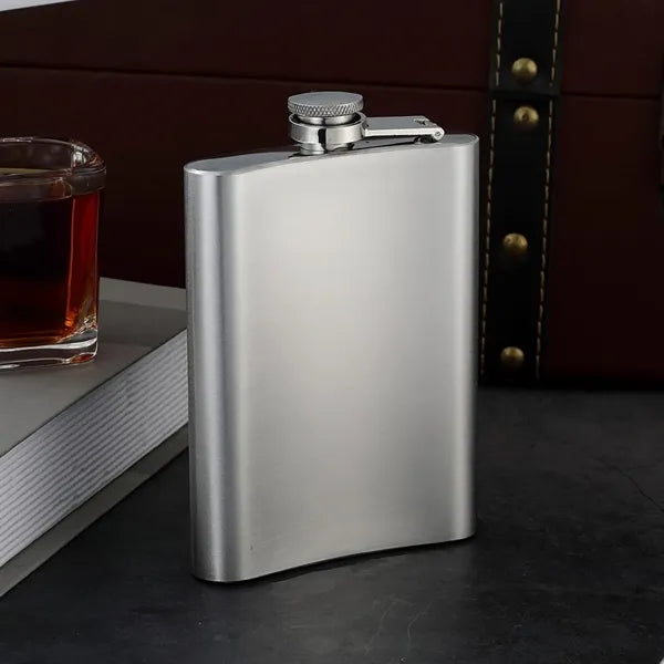 8OZ Stainless Steel Flagon With Funnels