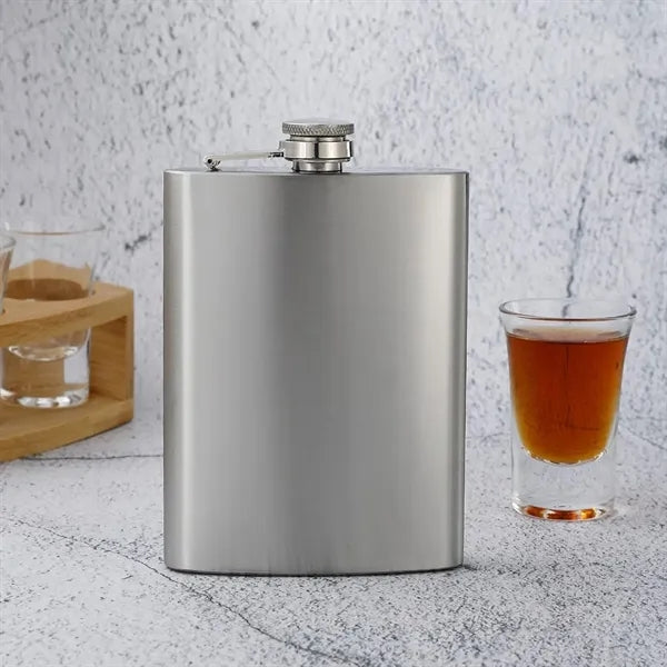 8OZ Stainless Steel Flagon With Funnels