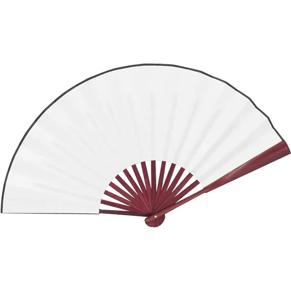 Traditional Bamboo Hand Fan - Premium Silky Fabric