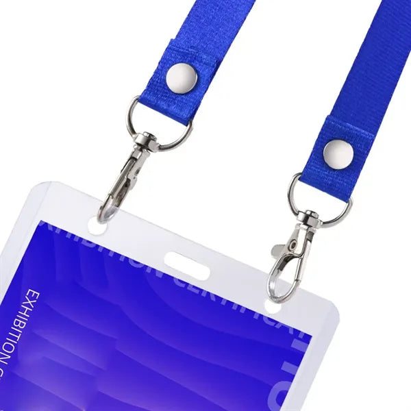 Double Clip Lanyard 2 Hook ID Badge Neck Strap