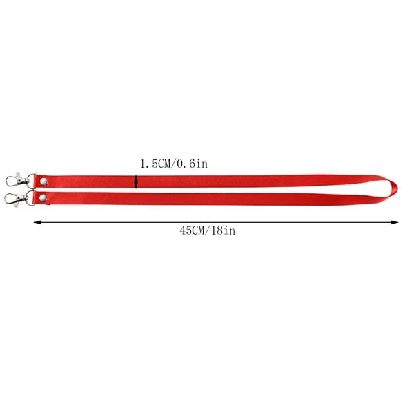 Double Clip Lanyard 2 Hook ID Badge Neck Strap