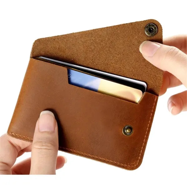Slim Credit Card Case Holder Compact Leather Wallet