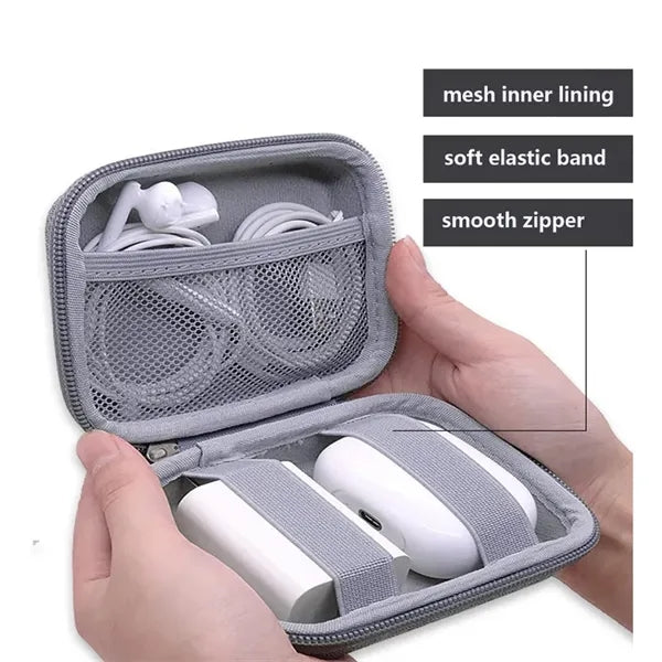 EVA Hardshell Portable Travel Cable Organizer Case