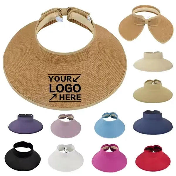 Women Wide Brim Roll-Up Straw Sun Hat