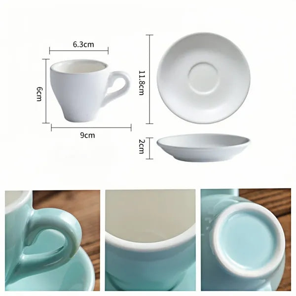 2.7 Oz. Espresso Cup and Saucer Set