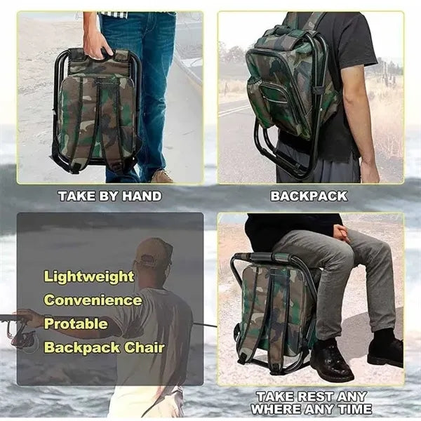 3 in 1 Portable Backpack Cooler Chair