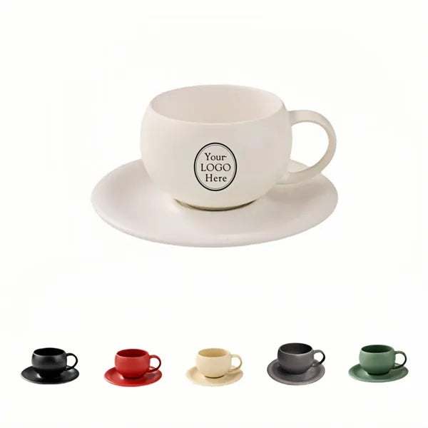 10 Oz. Ceramic Coffee Cup with Saucer