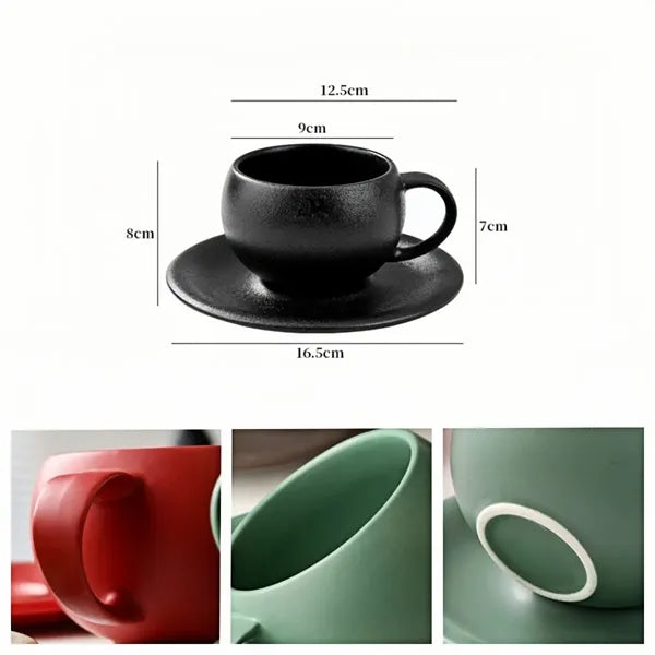 10 Oz. Ceramic Coffee Cup with Saucer