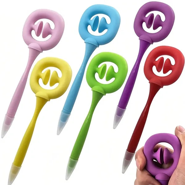Stress Anxiety Relief Pen Squeezy Fidget Snapper Toy Topper