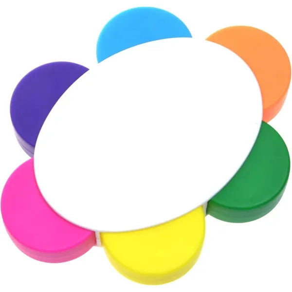 6 Color in 1 Flower Shape Highlighter Marker