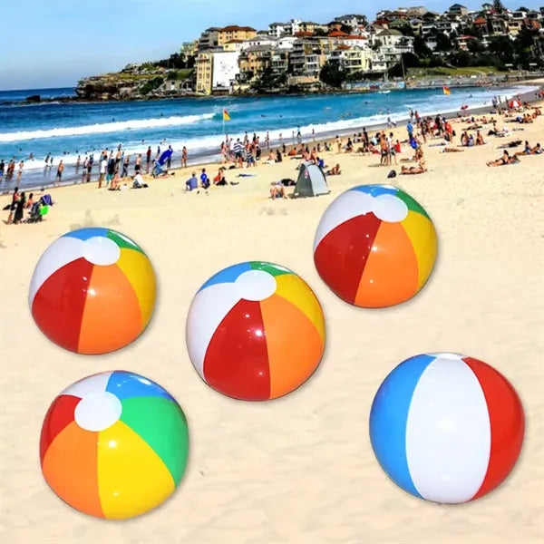 12' Rainbow Colored water Toy Unisex Pool Splash Beach Ball
