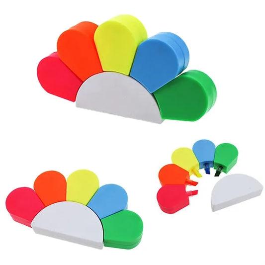 5 Sets Colored Highlighters Marker Pen