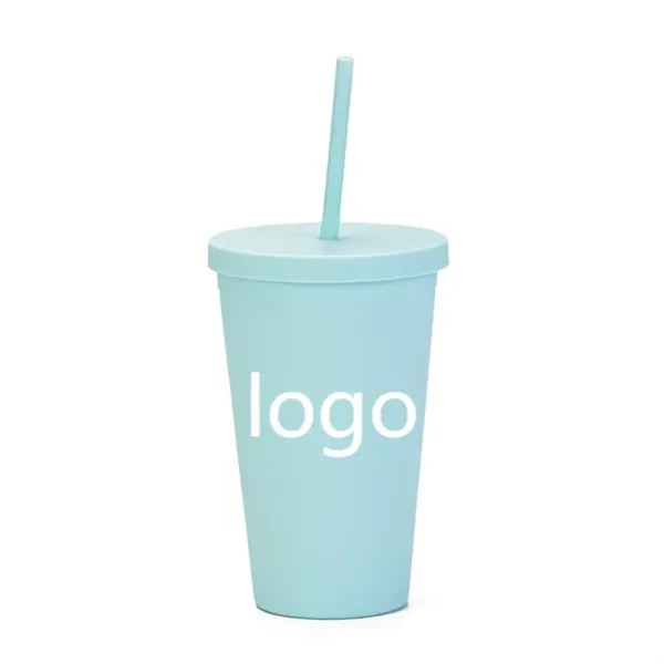 16oz Colored Acrylic Cups with Lids and Straws