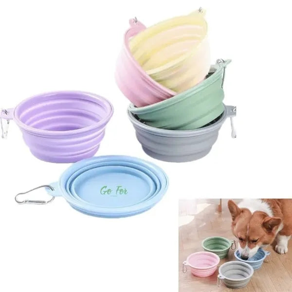 Collapsible Dog Bowls with Bottle Carrier