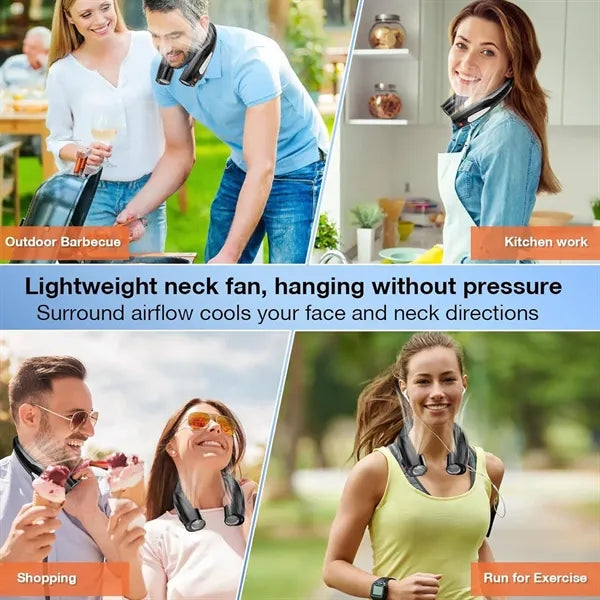 Rechargeable Hands Free 6-Speed Wearable Neck Fan