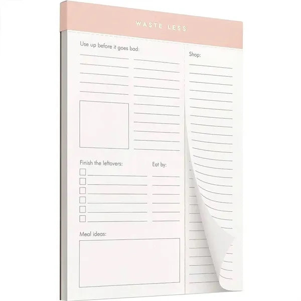 Magnetic Meal Planner Grocery List Notepad for Fridge