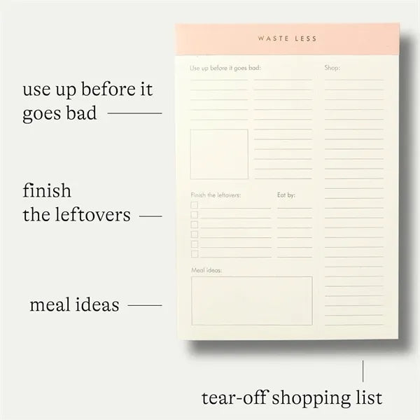 Magnetic Meal Planner Grocery List Notepad for Fridge