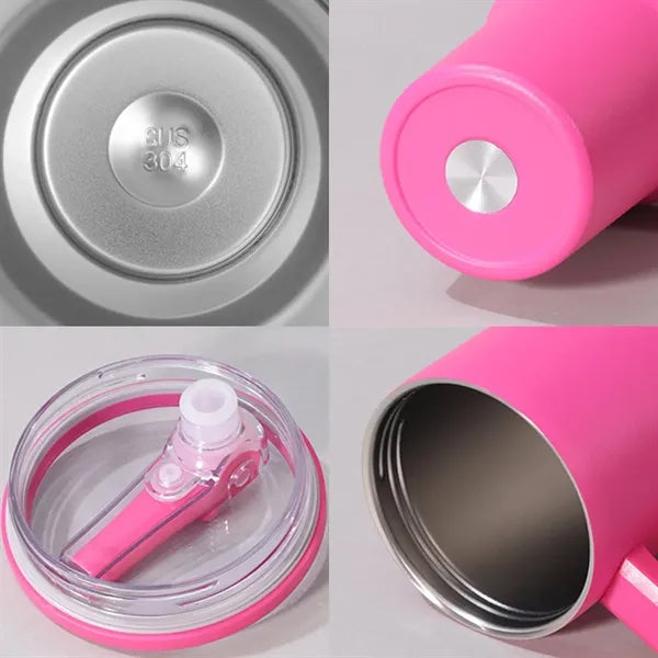 40oz Stainless Steel Double-Wall Multi-Color Straw Mug