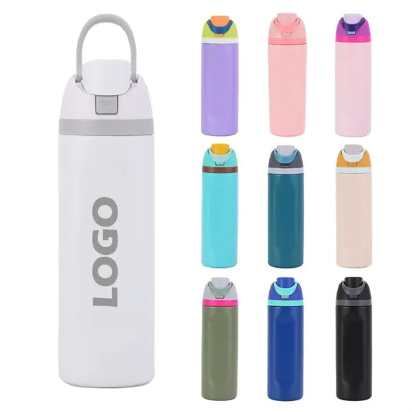 24oz Stainless Steel Insulated Sport Straw Cup with Handle