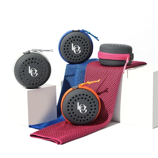 Portable Quick Dry Cooling Towel with EVA Storage Box