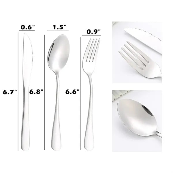 Portable Stainless Steel Cutlery Set with PP Storage Case