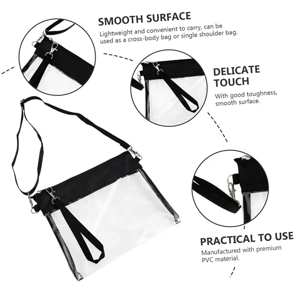 Clear Stadium Approved PVC Crossbody Bag