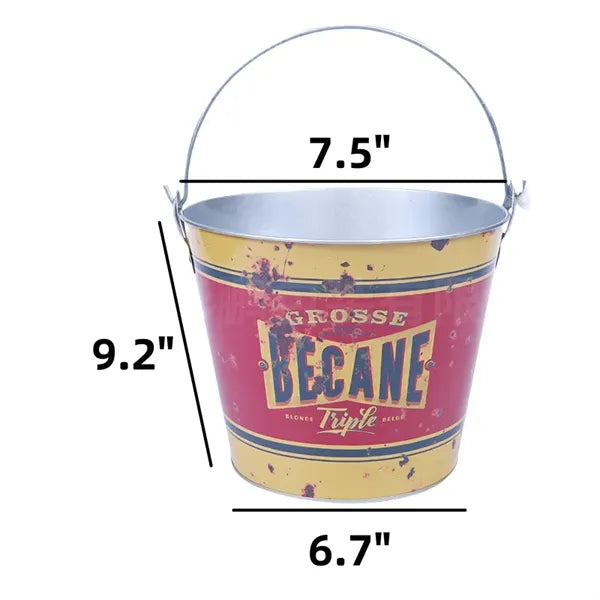 169oz Full-Color Printed Metal Party Ice Bucket