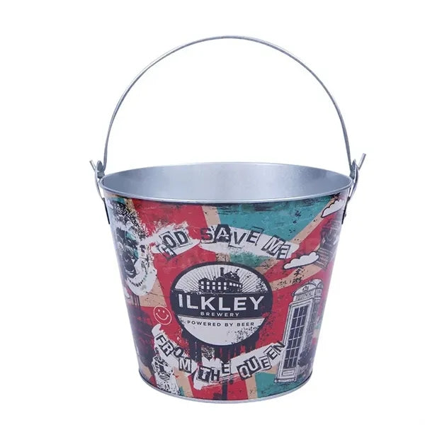169oz Full-Color Printed Metal Party Ice Bucket
