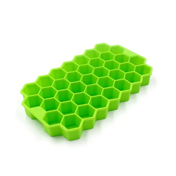 Creative Silicone Honeycomb Ice Cube Mold Tray With Cover