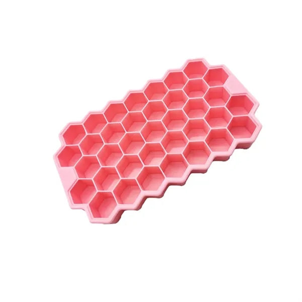 Creative Silicone Honeycomb Ice Cube Mold Tray With Cover