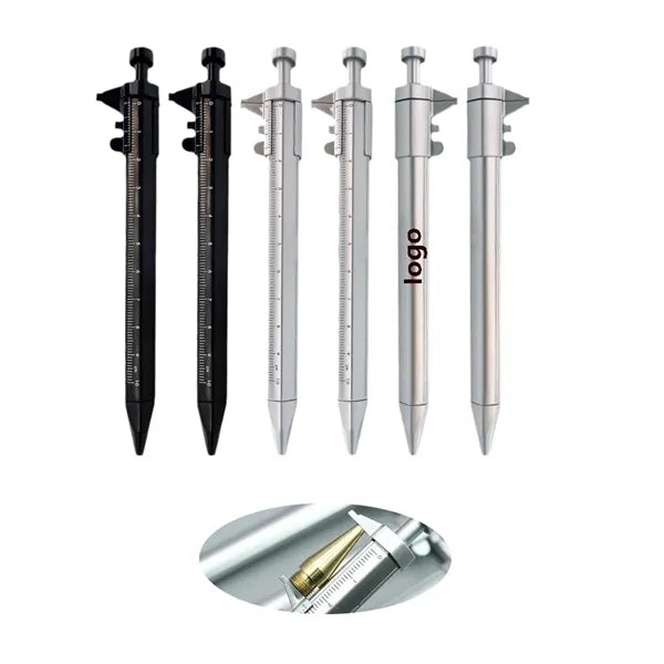 Innovative Ballpoint Pen with Ruler and Vernier Caliper