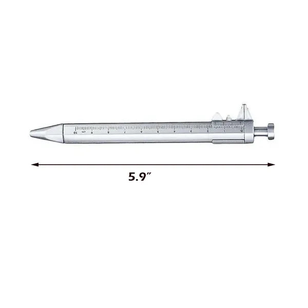 Innovative Ballpoint Pen with Ruler and Vernier Caliper