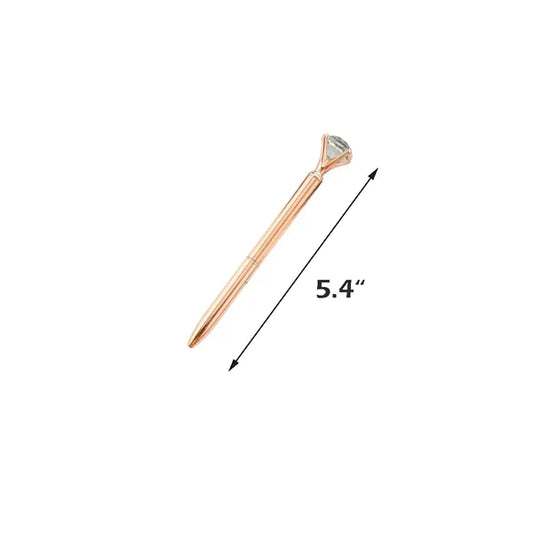 Metal Ballpoint Pens with Large Diamond