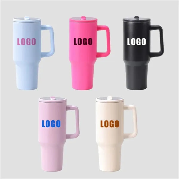 40oz Stainless Steel Double-Wall Multi-Color Straw Mug