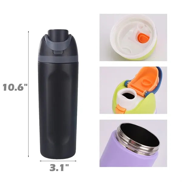 24oz Stainless Steel Insulated Sport Straw Cup with Handle