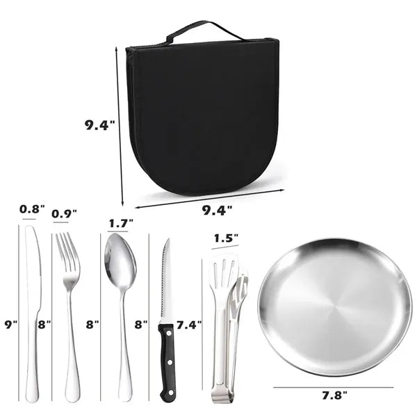 Portable Stainless Steel Cutlery Set 10 Pieces