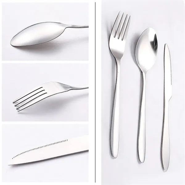 Portable Stainless Steel Cutlery Set for School and Outdoors