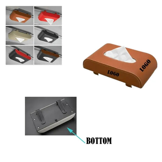 PU Material Hanging Car Tissue Box