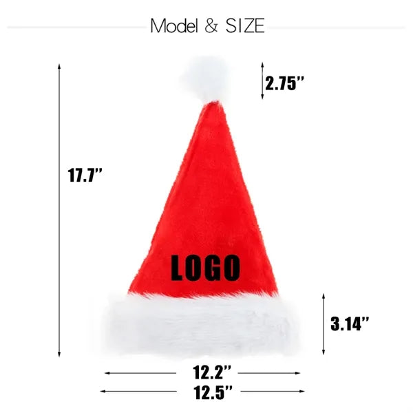 Festive Fluffy Santa Hat with Pom-Pom