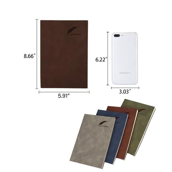 Solid Color Classic PU Leather Soft Cover Notebook