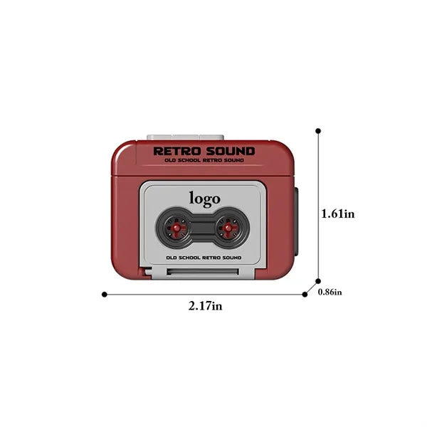Recordable Retro Tape Recorder Keychain